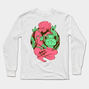 Pink Mint Aquarius Beauty Long Sleeve T-Shirt